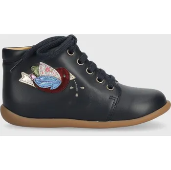 Dámské polobotky Dětské kožené polobotky Pom D'api tmavomodrá barva P1ABBN0401.24.25 59X, EUR 24