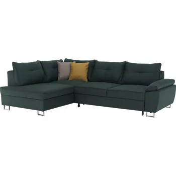 Sedací souprava Rohová rozkládací souprava, smaragdová Tatum látka, levá, FELDA