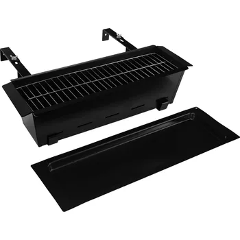 Zahradní gril Balkónový gril na dřevěné uhlí, černá, ZIMIO