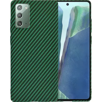 Pouzdro na mobilní telefon Techsuit Carbonite FiberShell obal Samsung Note20 Green