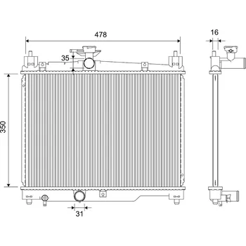 Chladič motoru Chladič, chlazení motoru VALEO 732421
