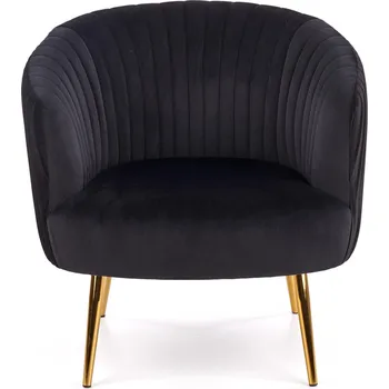 Obývací pokoj Relaxační křeslo Halmar CROWN černá zlatá