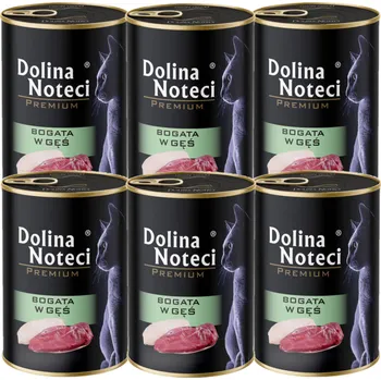 Krmivo pro kočku Dolina Noteci Premium pro kočky s vysokým obsahem husího masa 6x400g