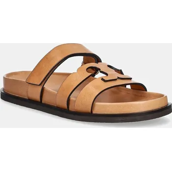 Dámské pantofle Kožené pantofle Tory Burch Ines Sport dámské, hnědá barva, 168791-200 168791.200 82X, EUR 36.5