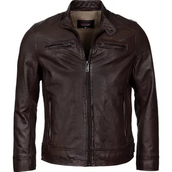 Pánská Kožená Bunda Hot Brown Divior Brixton Hnědá Velikost: XS