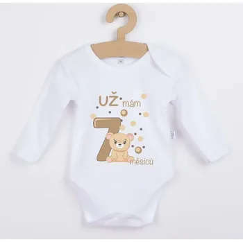 Dětské body s medvídkem - Už mám 7 měsíců Barva: HNĚDÁ, Velikost: 98