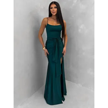 Dámské šaty Smaragdové společenské dlouhé šaty BELUNA Velikost: ONESIZE