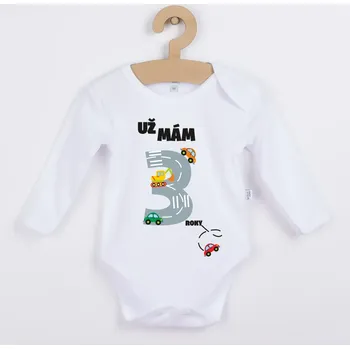 Kojenecký body Dětské body s potiskem - Už mám 3 roky Velikost: 74