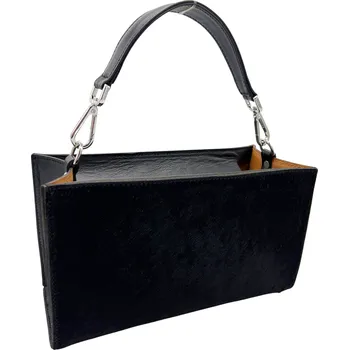 Kabelka Kožená kabelka Bety černá ruga se srstí Barva: Černá + černý chlup