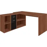 Psací stůl ROTHING, levý, švestka/černý lesk, 5 let záruka + PROVĚŘENO zákazníky + vyzvednutí ZDARMA