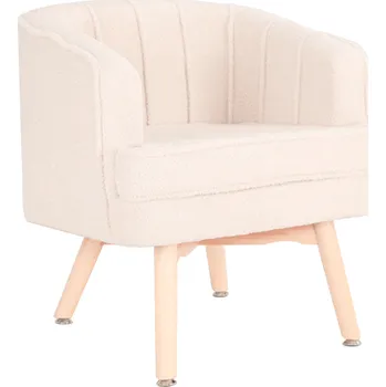 Obývací pokoj Křeslo z umělé kožešiny, béžová / přírodní, MAINO