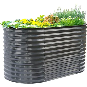 Kuchyňská linka Vyvýšený záhon, antracit, ocel, SADAN TYP 1