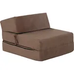 Skládací matrace/křeslo, 2v1, světle hnědá, MALEN
