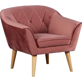 Křeslo Křeslo, růžová/kaučukové dřevo, NOSEL