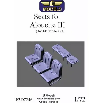 Plastikový model LF model 1/72 Seats for Alouette III, 3D-Print (LF)