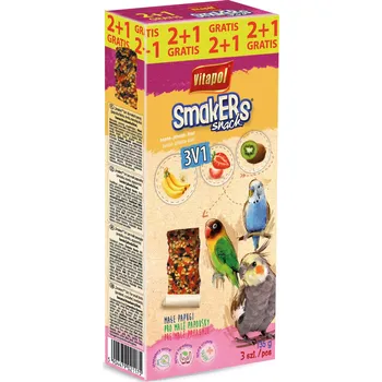 Krmivo pro ptáka Vitapol 2+1 grátis mix banán, jahoda, kiwi 3 klasy 135 g
