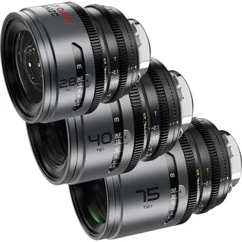 DZOFILM Pavo 2x Anamorphic 3 Lens Kit (28 / 40 / 75mm T2,1) pro PL/EF (S35) metric - Neutral Coating