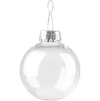 Vánoční dekorace Pro Háčkování Baňka k dozdobení 6 cm 6 ks stříbrná