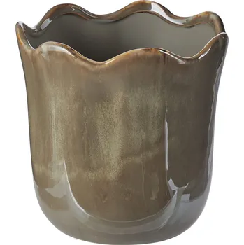 Květináč Butlers GLAZE Květináč 19 cm - olivová