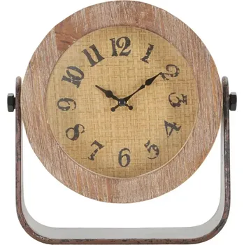 Hodiny Stolní hodiny Round 24 cm hnědé