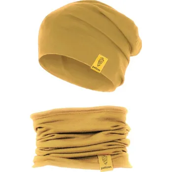 Pokrývka hlavy Patizon Merino Beanie & Merino Tube Honey Gold
