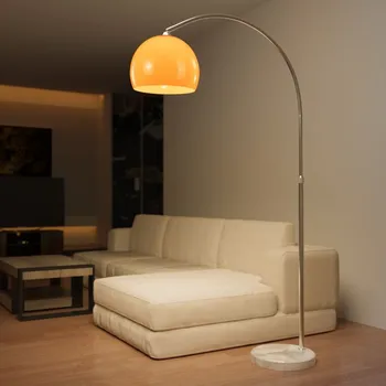 Stojací lampa 88973 Jago Stojací oblouková lampa oranžová, 130 - 180 cm