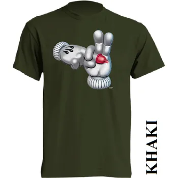 Pánské oblečení levne-bavlnene-vtipne-tricko-potisk-sex Barva: Khaki, velikost: S