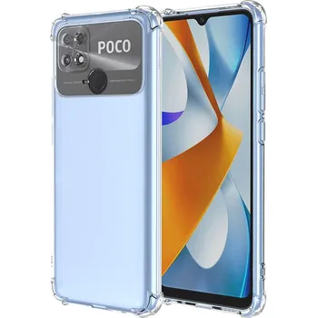 Pouzdro na mobilní telefon Techsuit Shockproof průhledný silikon pro Xiaomi Poco C40 průhledný