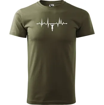 Pánské tričko - Tep Fitness Barva: MILITARY, Velikost: 4XL