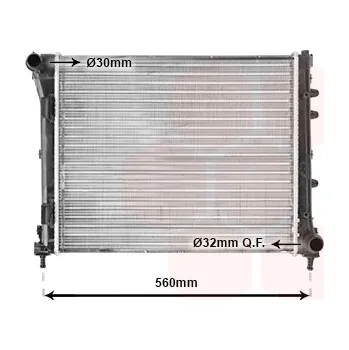 Motor automobilu Chladič, chlazení motoru VAN WEZEL 17002346