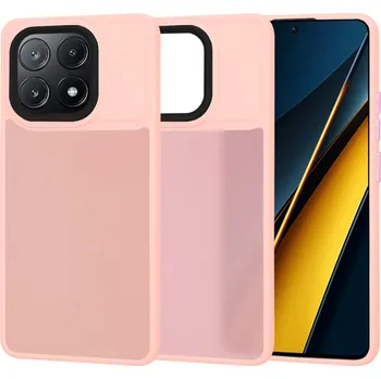 Pouzdro na mobilní telefon Techsuit HaloFrost Series pro Xiaomi Poco X6 Pro růžová