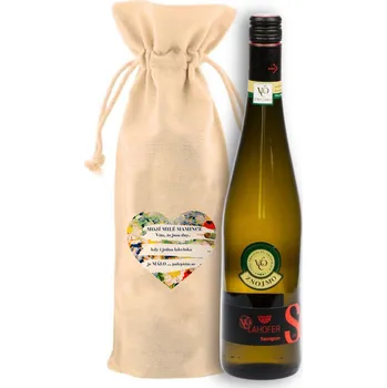 Víno Pytlík na víno s potiskem MILÉ MAMINCE Víno: Sauvignon 2024 - Lahofer