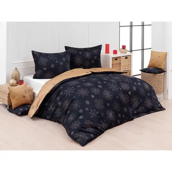 Bytový textil Matějovský Povlečení bavlněný satén GOLD CHRISTMAS velikost:: 140/200+70/90