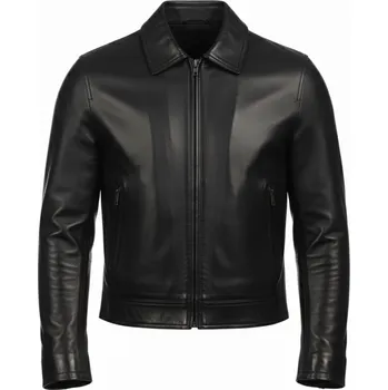 Pánská casual bunda Pánská Kožená Bunda Aziz Ferrero Brixton Černá Velikost: XS