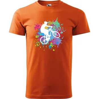 Pánské tričko Pánské tričko - Cyklista Barva: ORANŽOVÁ, Velikost: XS