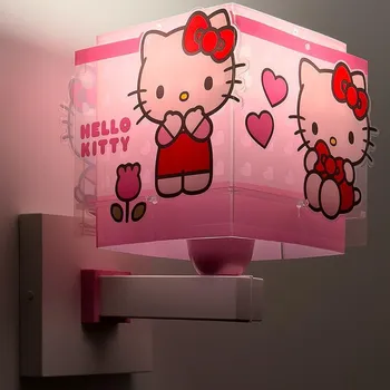 Dětské svítidlo Dalber 73269 - Dětská nástěnná lampa HELLO KITTY 1xE27/15W/230V růžová