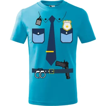 Chlapecké tričko Dětské tričko Policista Barva: TYRKYSOVÁ, Velikost: 110