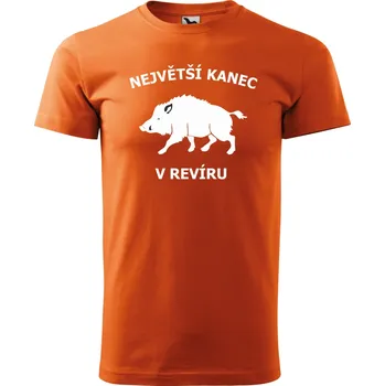 Pánské tričko Pánské tričko - Největší kanec v revíru Barva: ORANŽOVÁ, Velikost: XL