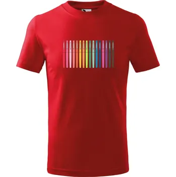 Chlapecké tričko Dětské tričko Propisky Barva: ČERVENÁ, Velikost: 158