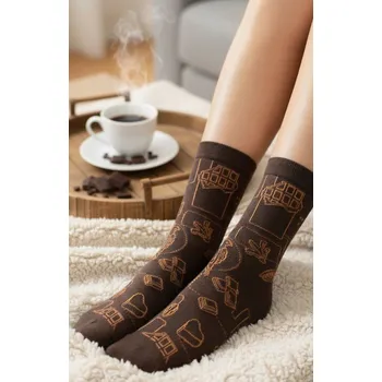 Dámské ponožky Gatta ponožky WEDEL U04 vzor 04 - čokoláda, 36-38 (Dámské ponožky)