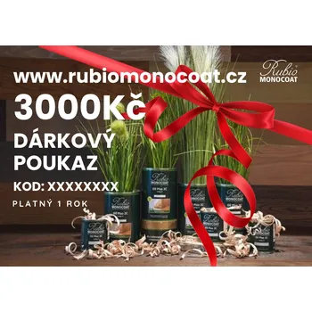 Dárkový potravinový koš Dárkový poukaz 3 000 Kč – Rubio Monocoat | Dárek pro milovníky dřeva a olejových nátěrů