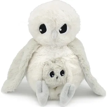 plyšák Ptipotos Plyšová polární sova Coucou (máma s miminkem) 35 cm