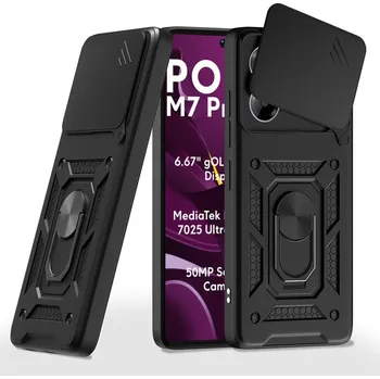 Pouzdro na mobilní telefon Techsuit CamShield Series pro Xiaomi Poco M7 Pro 5G černý