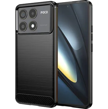 Pouzdro na mobilní telefon Techsuit Karbon Silikon Xiaomi Poco F6 Pro Černý