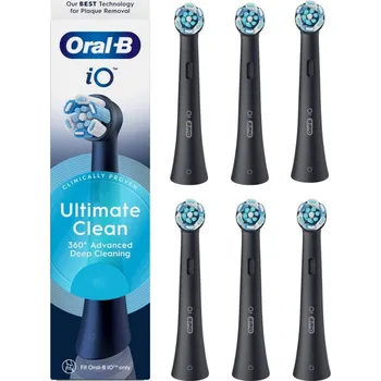 Elektrický zubní kartáček Oral-B iO Ultimate Clean náhradní hlavice Black, 6ks