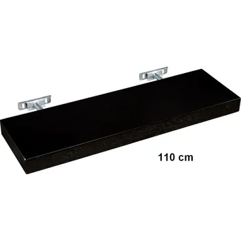 police STILISTA SALIENTO 30871 Nástěnná police - hnědočerná 110 cm