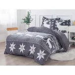 XPOSE® Mikroplyšové povlečení VÁNOCE Exclusive - šedé 140x200 cm, 70x90 cm, Mikroplyš + Prodloužená možnost vrácení zboží do 50 dnů