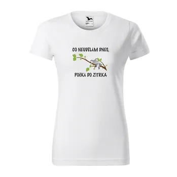 Dámské tričko Co neudělám dnes Barva: Bílá, Velikost: 3XL