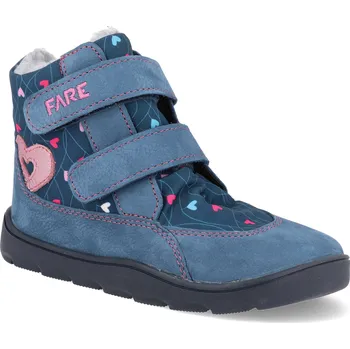 Dívčí zimní obuv Barefoot dětské zimní boty Fare - Mid-wide Frostky 7041251 modré Velikost: 29