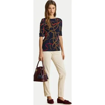 Dámská móda LAUREN RALPH LAUREN Halenka 200P03722001 Tmavomodrá Slim Fit XL